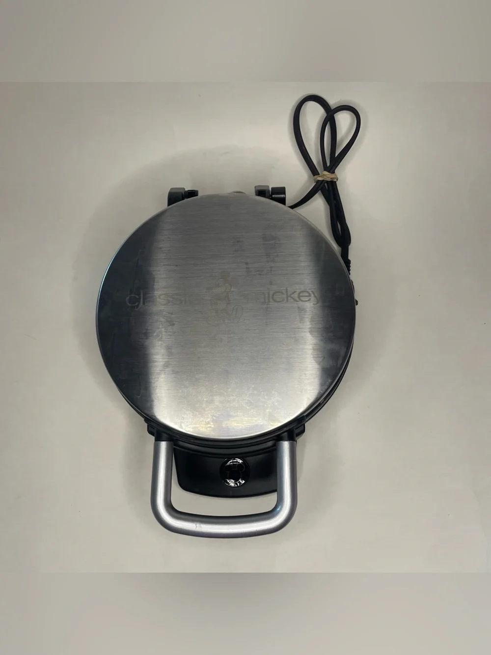 Disney DCM-1 Mickey Mouse Novelty Waffle Maker Brushed Stainless Steel Non-Stick